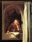 Gerrit Dou Famous Paintings - Self-Portrait